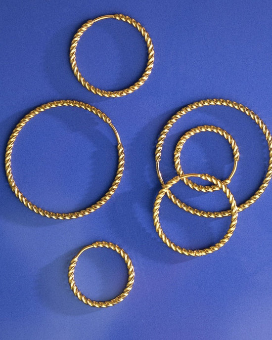 Twisted Hoops Large Rose Gold