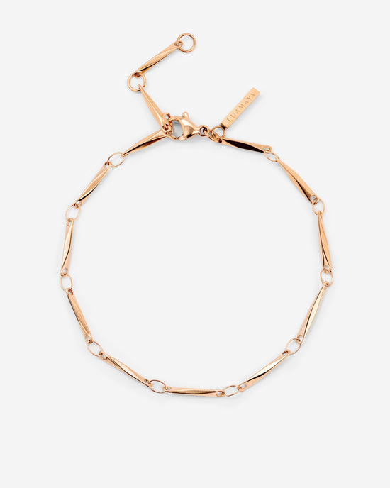 Curved Links Bracelet Rose Gold