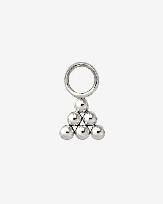 Tiny Beads Twisted Hoop Set Small Silver