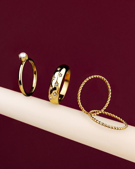Twisted Ring Duo gold
