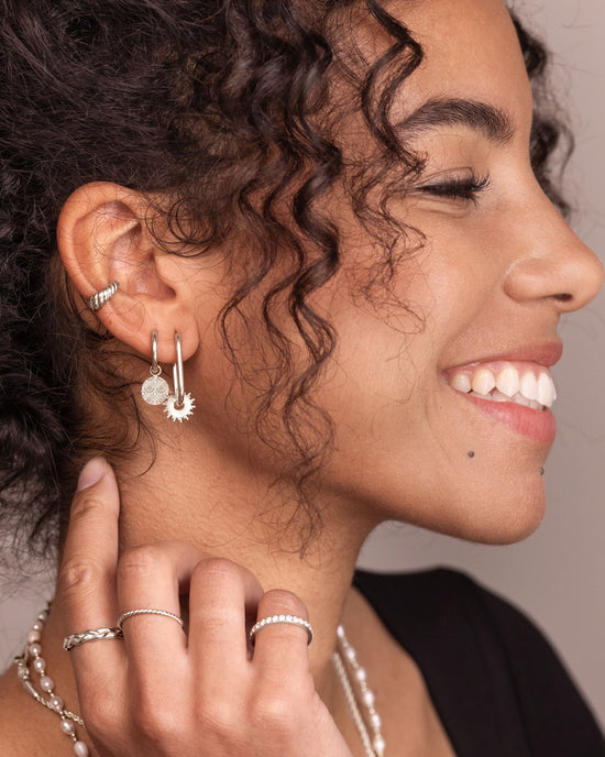 Oval Hoops Small Silver