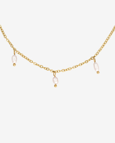 Perla Blanco Choker Gold