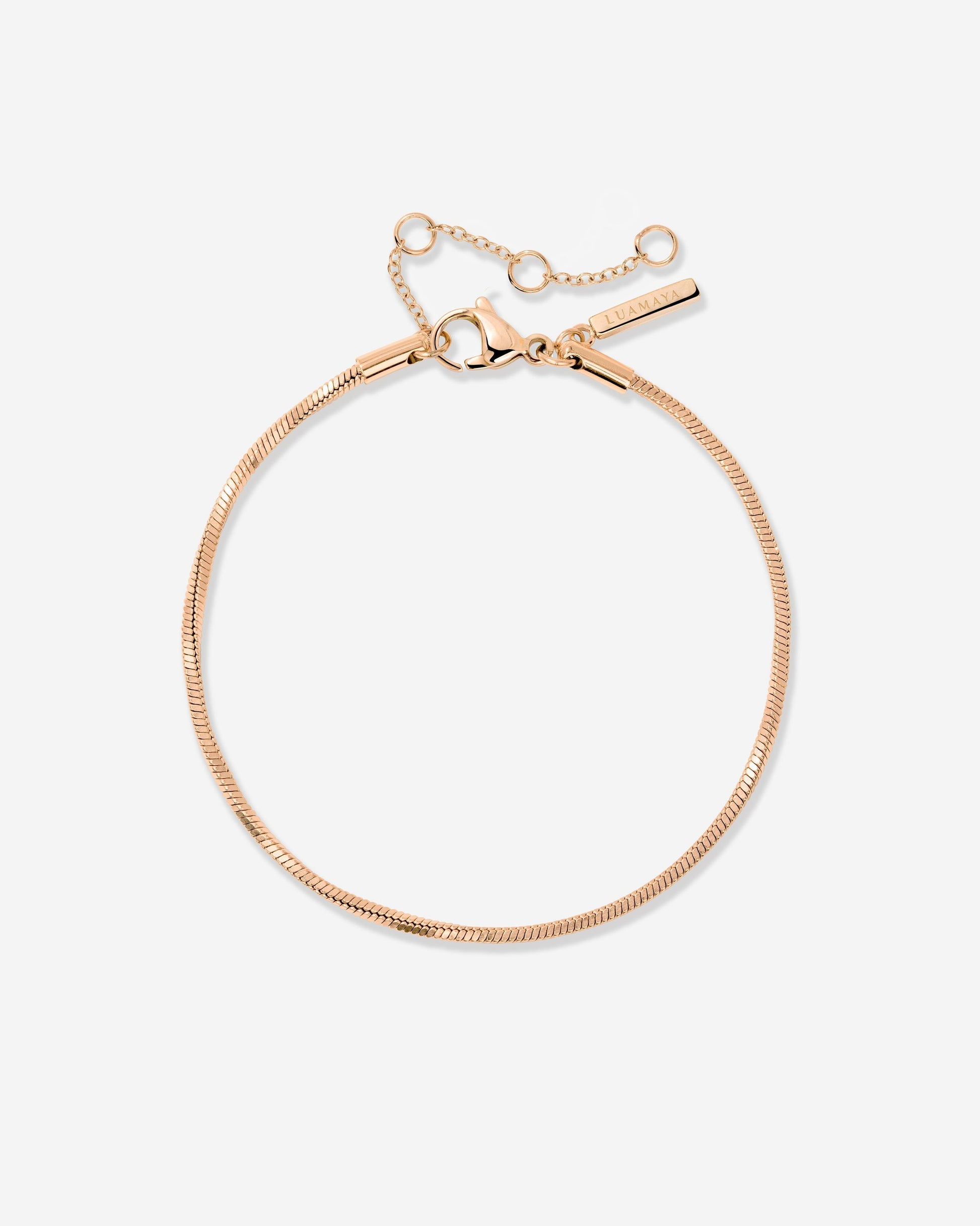 Squared Snake Chain Bracelet Rose Gold