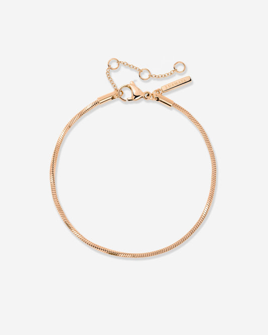 Squared Snake Chain Bracelet Rose Gold