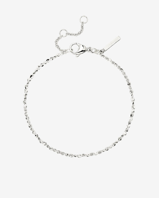 Tinsel Chain Bracelet Silver