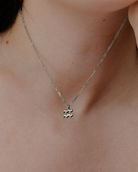 Aquarius Bubble Necklace Silver