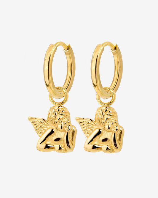 Cherub Hoop Set Small Gold