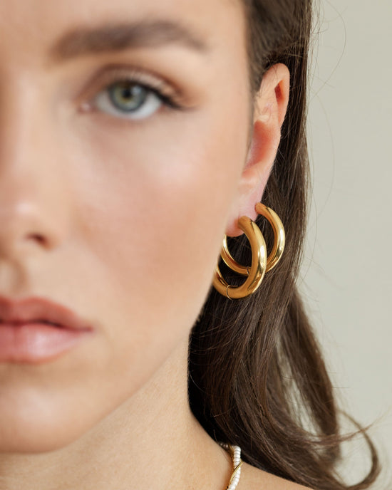 Chunky Lover Hoop Set Maxi Gold