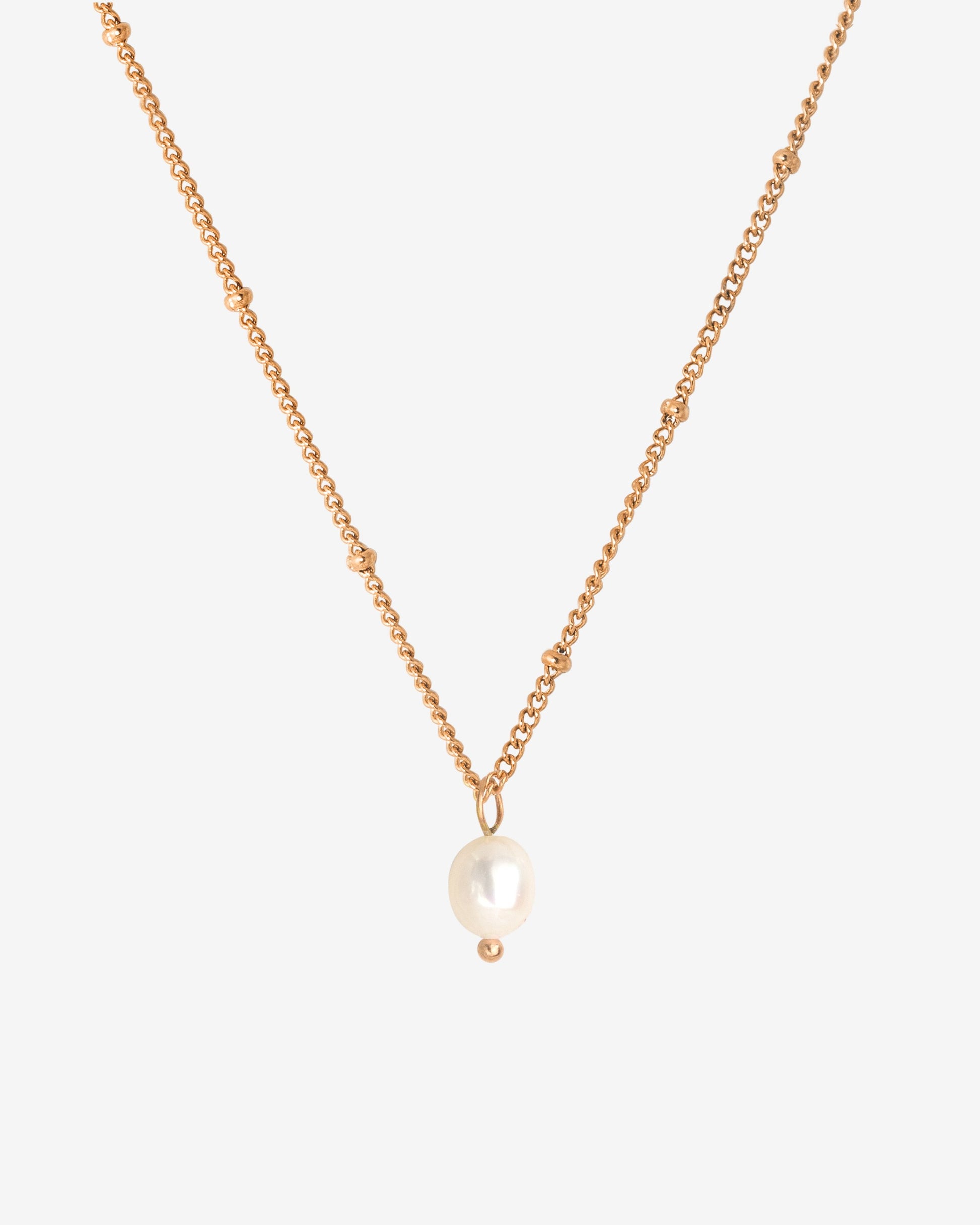 Baby Pearl Necklace Rose Gold