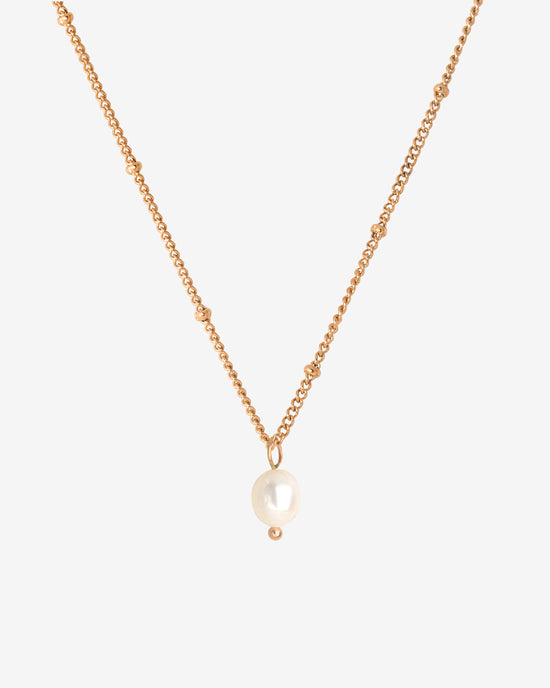 Baby Pearl Necklace Rose Gold