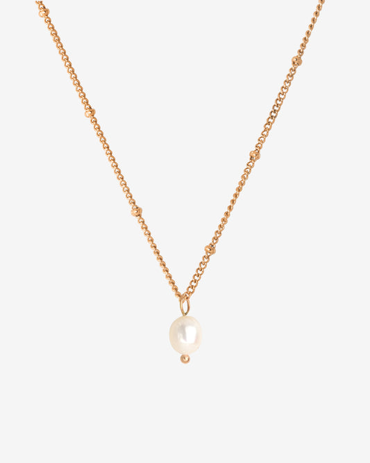 Baby Pearl Necklace Rose Gold