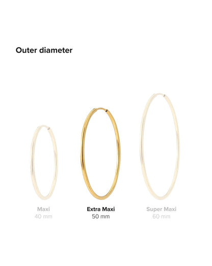 Maxi Hoops Silver