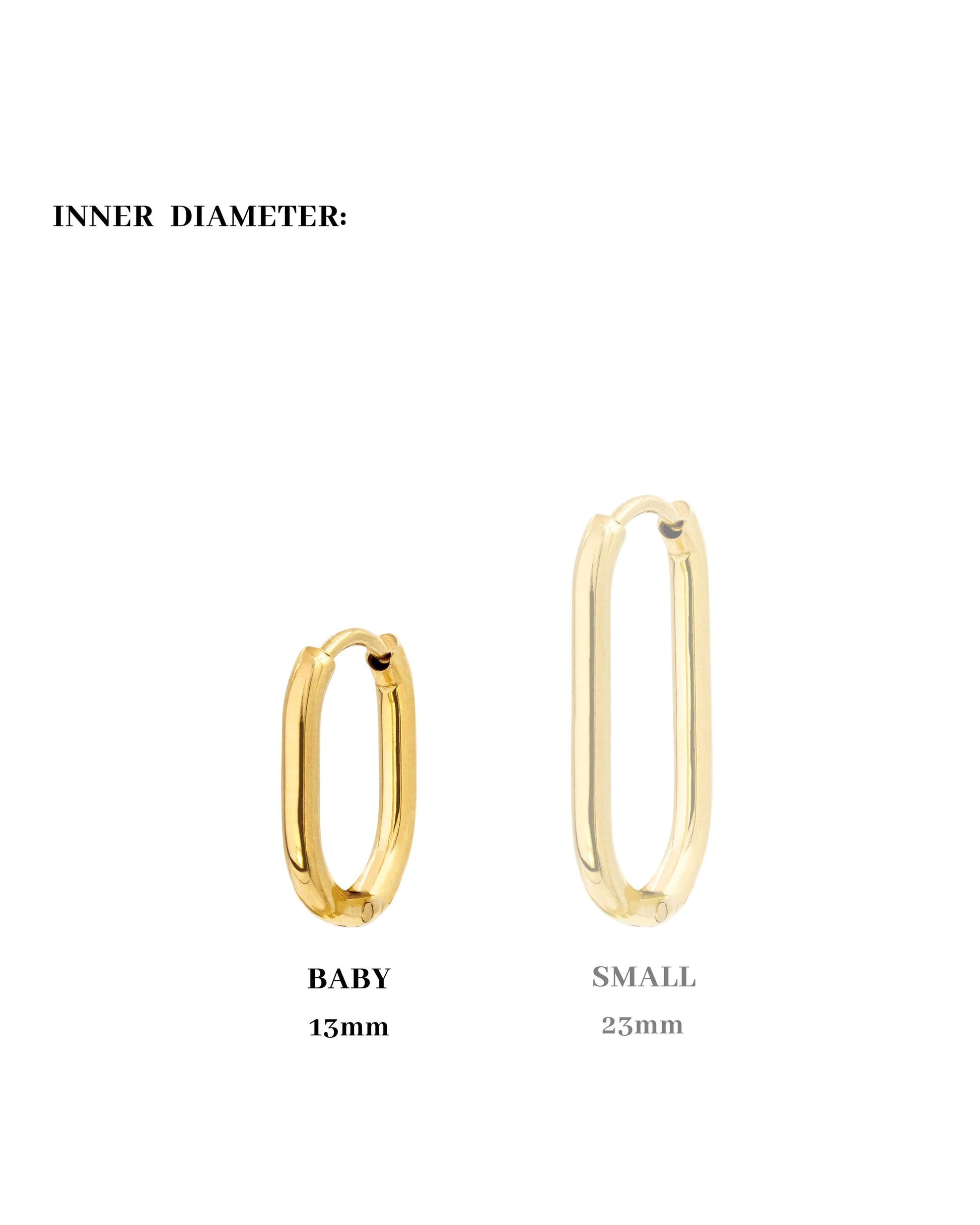 Oval Hoops Baby gold