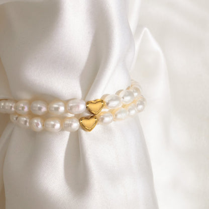 Love me a Pearl Bracelet Rose Gold