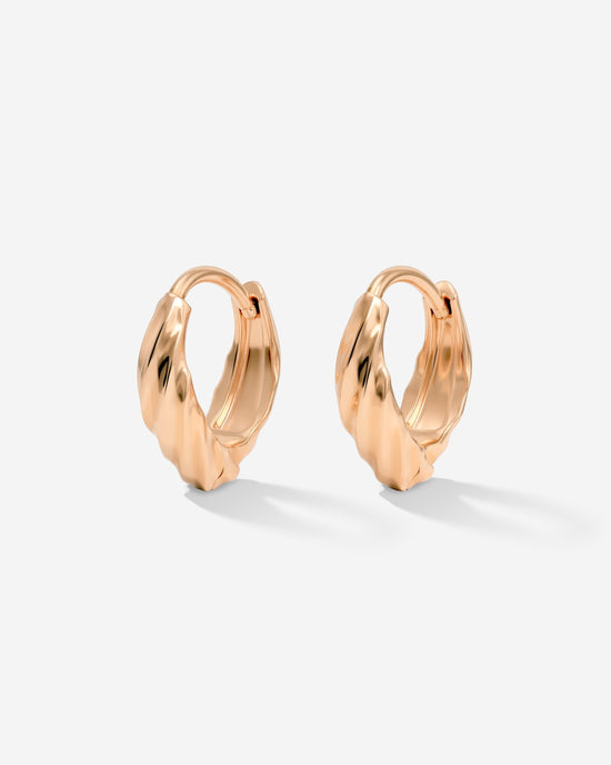 Mini Twist Hoops Rose Gold