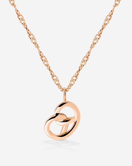 Bedazzle my Pretzel Necklace Rose Gold