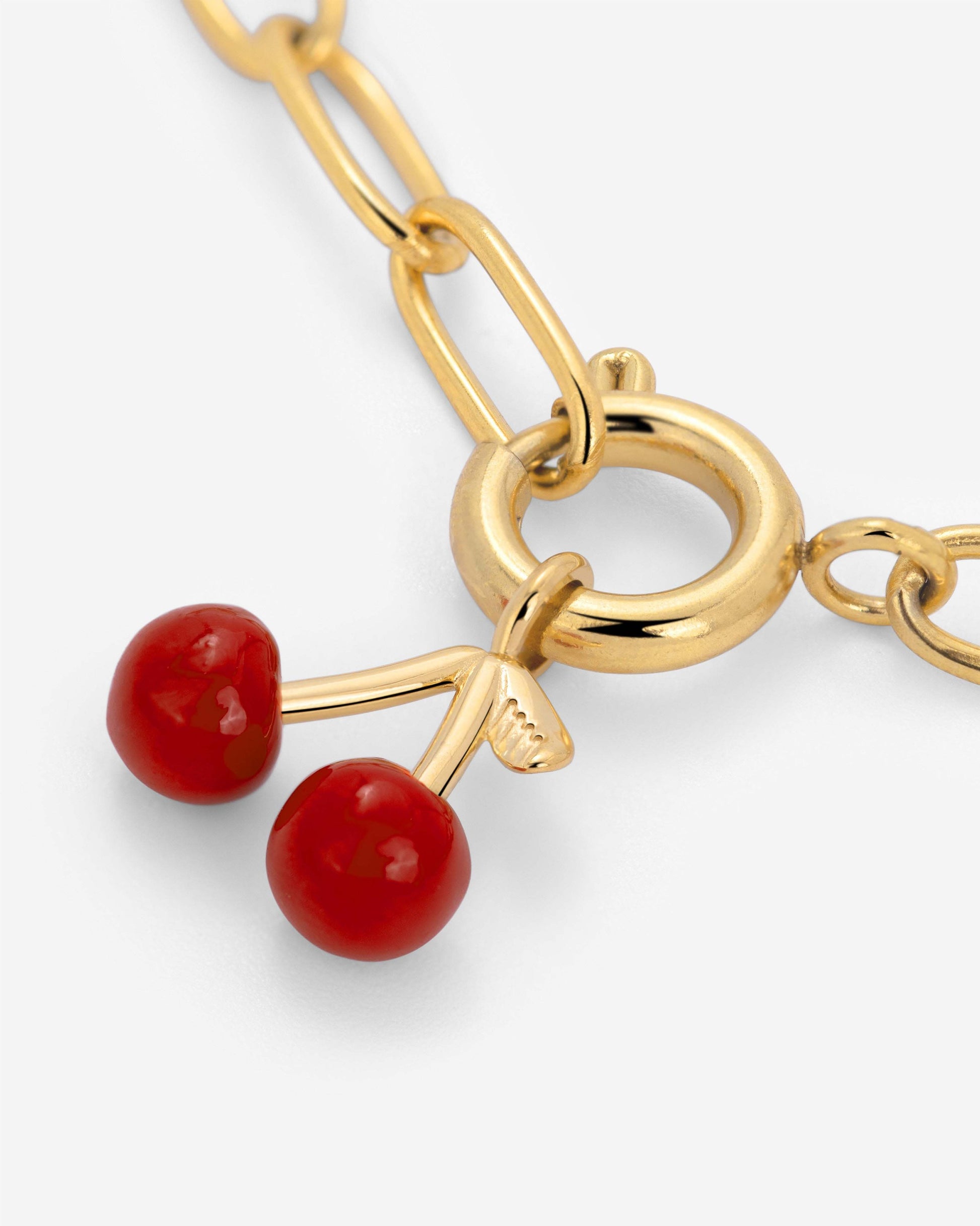 Very Cherry Oval Links Necklace Set gold
