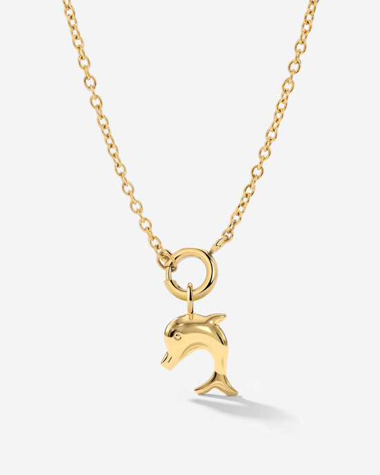 Dolphin Classic Chain Necklace Set Gold