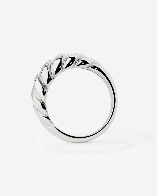 Towel Twist Ring Silver