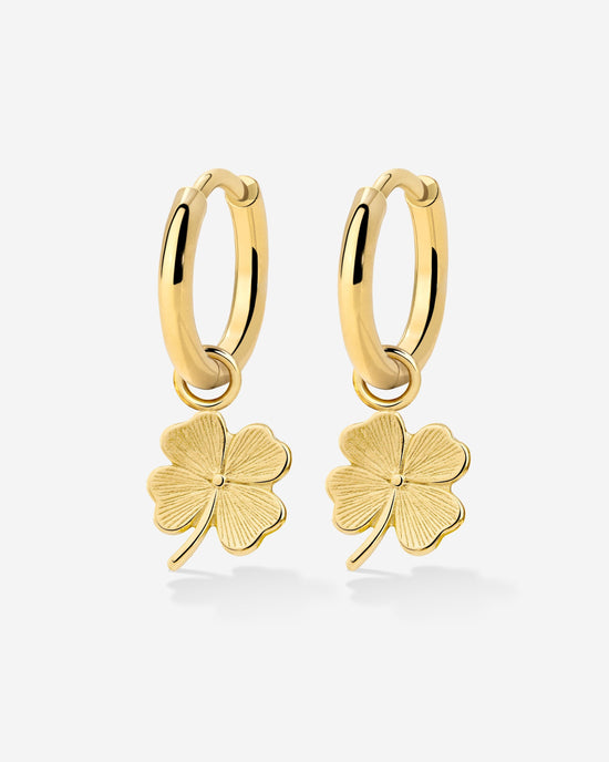 Lucky Clover Hoop Set Small gold