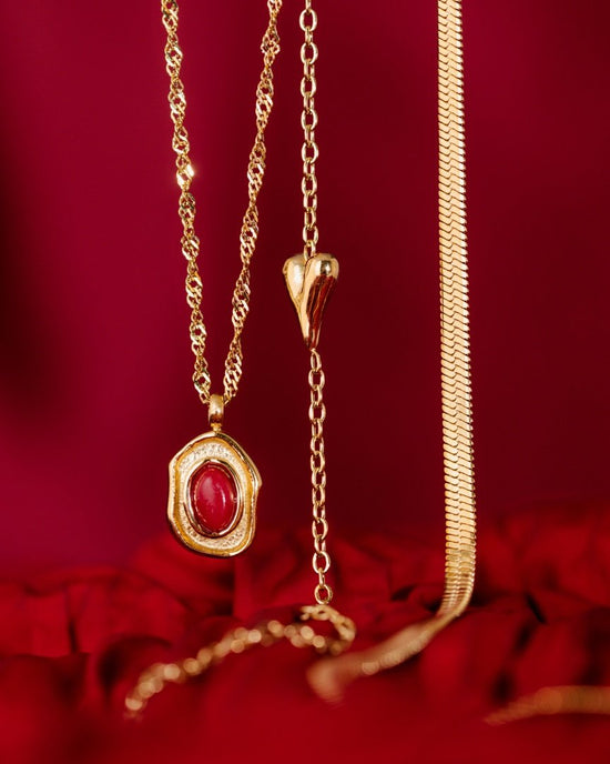 Flowy Heart Necklace Bundle Silver