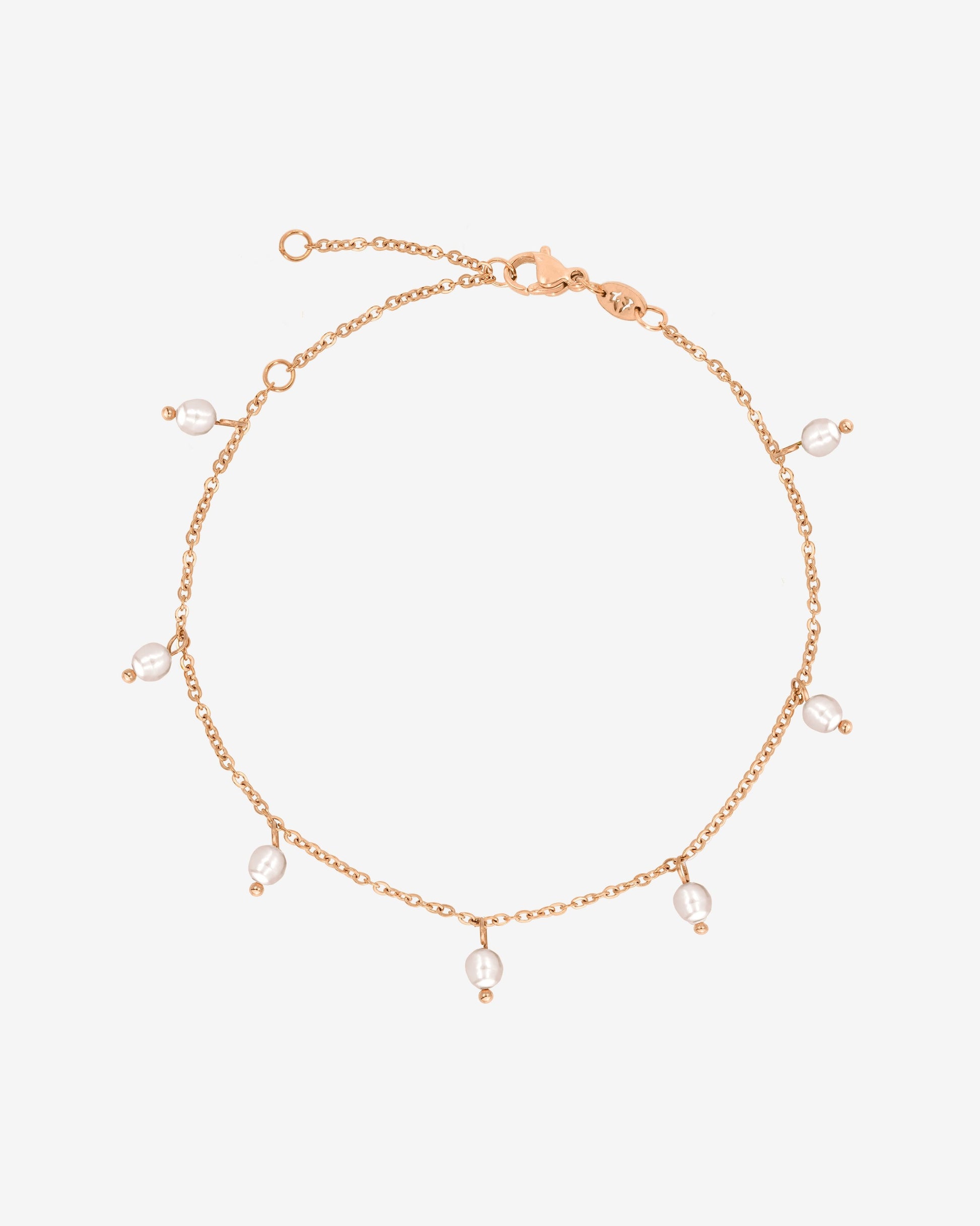 Shiny Pearls Bracelet Rose Gold