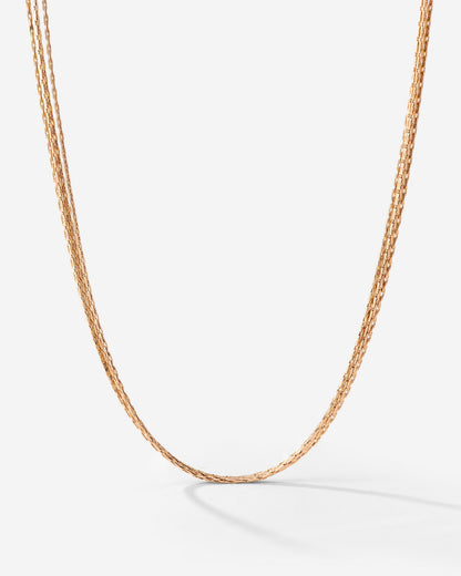 Cascade Layer Necklace Rose Gold