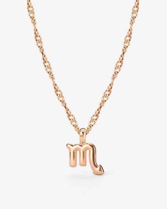 Scorpio Bubble Necklace Rose Gold