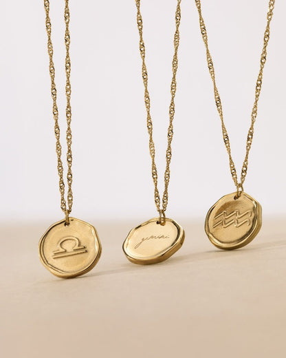 Zodiac Necklace – Gemini Gold
