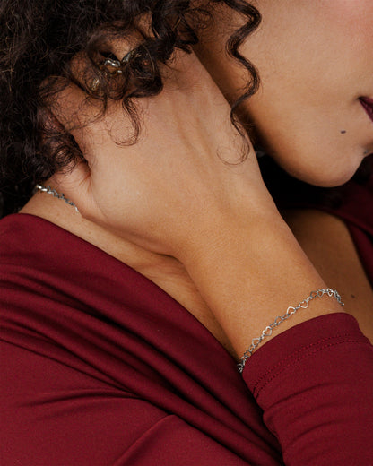 Heart after Heart Bracelet Silver