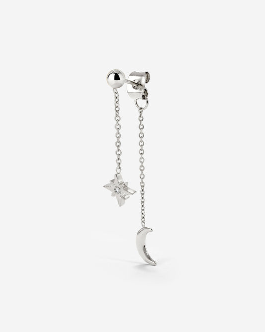 Shiny Ines Stud Earring Silver