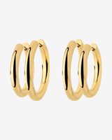 Chunky Lover Hoop Set Medium Gold
