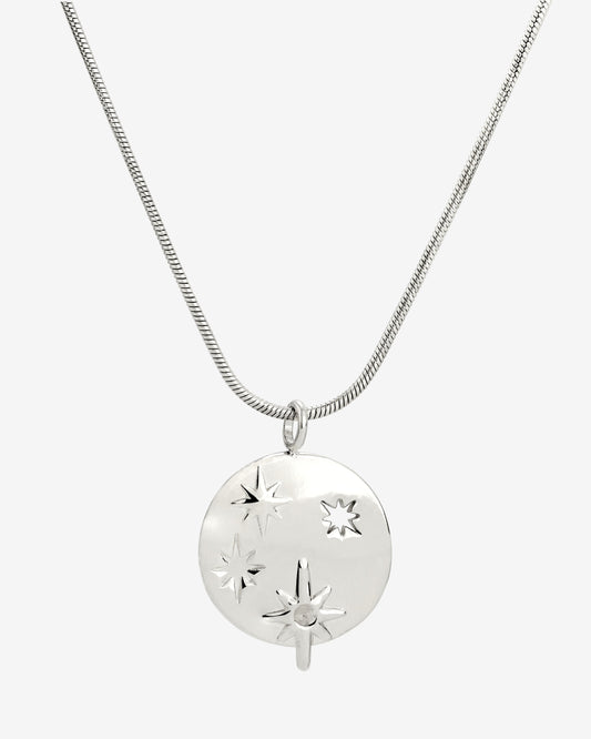 Shiny Stars Necklace Silver