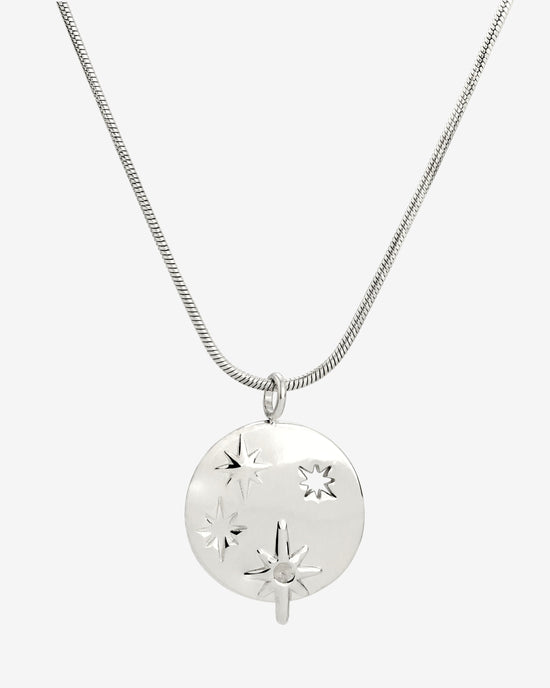 Shiny Stars Necklace Silver