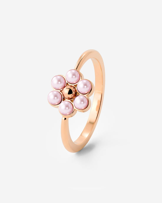 Pretty Pink Daisy Ring Rose Gold
