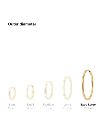Extra Large Hoops gold