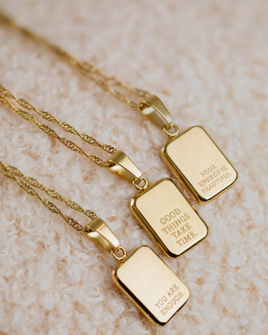 Good things take time Necklace gold