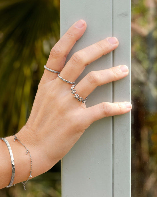 Flowery Ring Silver