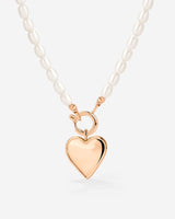 Heartie Pearly Necklace Set Rose Gold