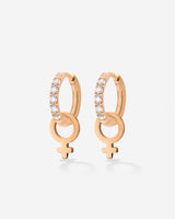 Female Icon Glimmer Hoop Set Baby Rose Gold