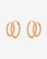 Twisted Hoop Set Small Rose Gold