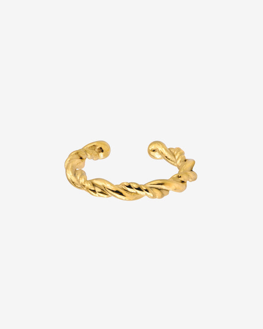 Curly Twist Ear Cuff Gold