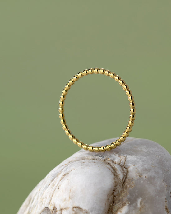 Narrow Sphere Ring Silver