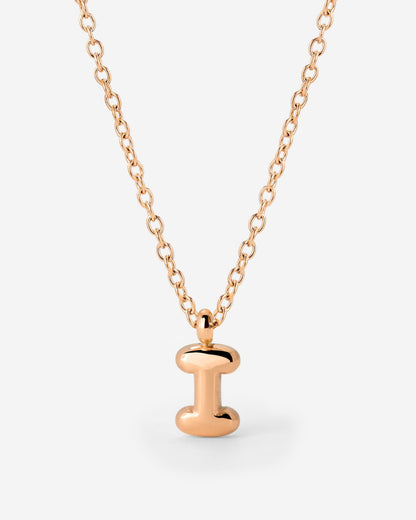 Bubble Letter Necklace Rose Gold