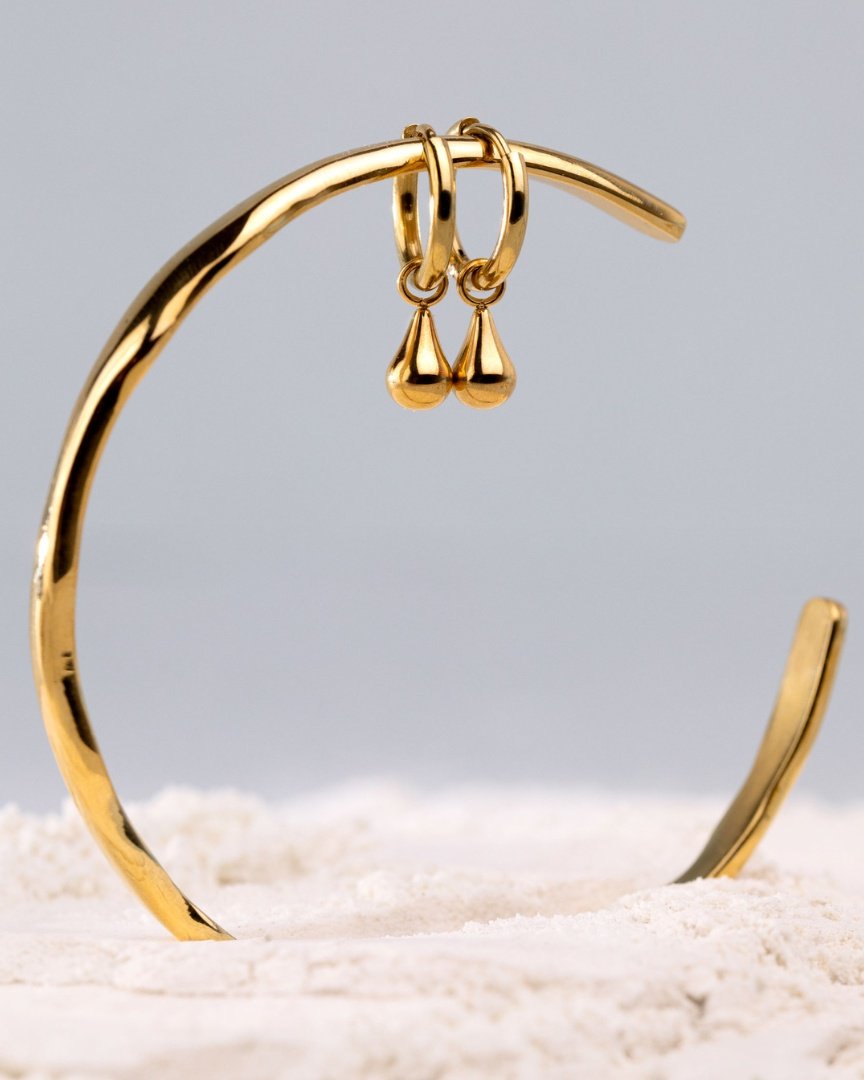 Drop it Hoop Set Small Gold