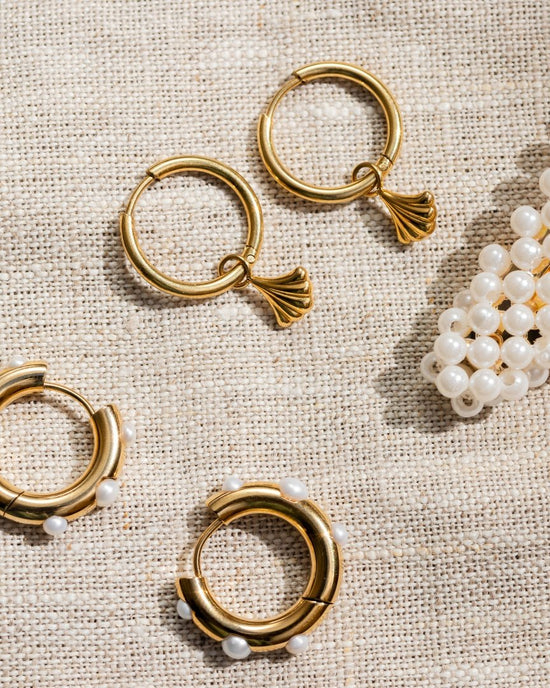 Forever Yours Hoop Set Medium gold