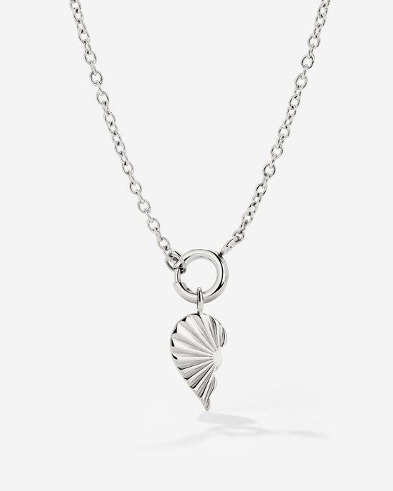 Twin Flame Left Classic Chain Necklace Set Silver