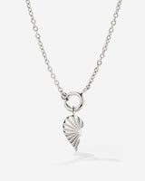 Twin Flame Left Classic Chain Necklace Set Silver