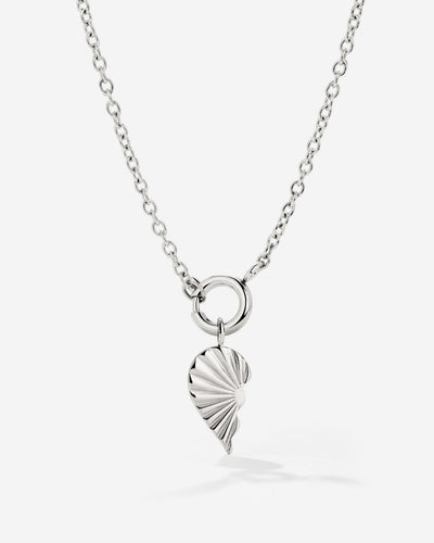 Twin Flame Left Classic Chain Necklace Set Silver