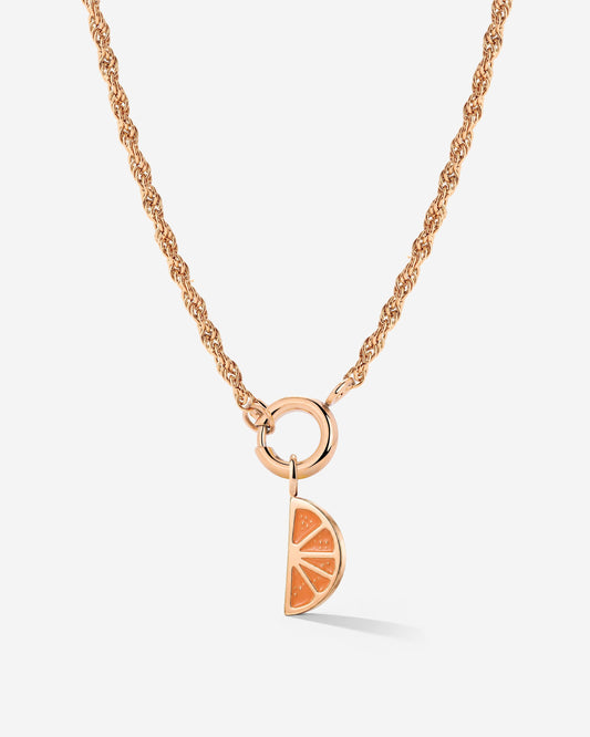 Juicy Rope Chain Necklace Set Rose Gold